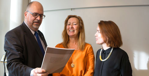 Karl-Petter Thorwaldsson, Jeanette Bergström och Anna Almqvist.